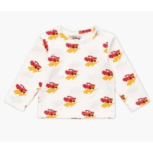 NWT Monica & Andy Lightening McQueen 4T Long Sleeve Tee Disney Cars Crewneck Tee